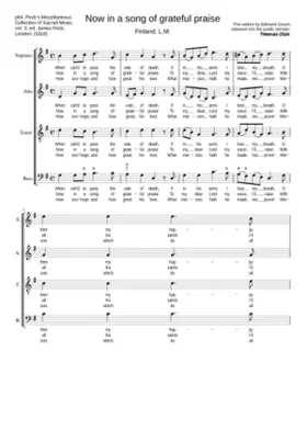 Now in a song of grateful praise