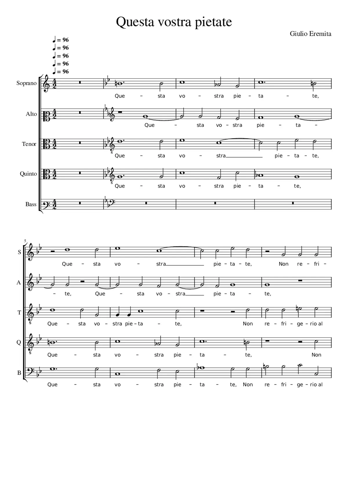 Questa vostra pietate - Page 1