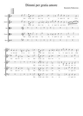 Dimmi per gratia amore