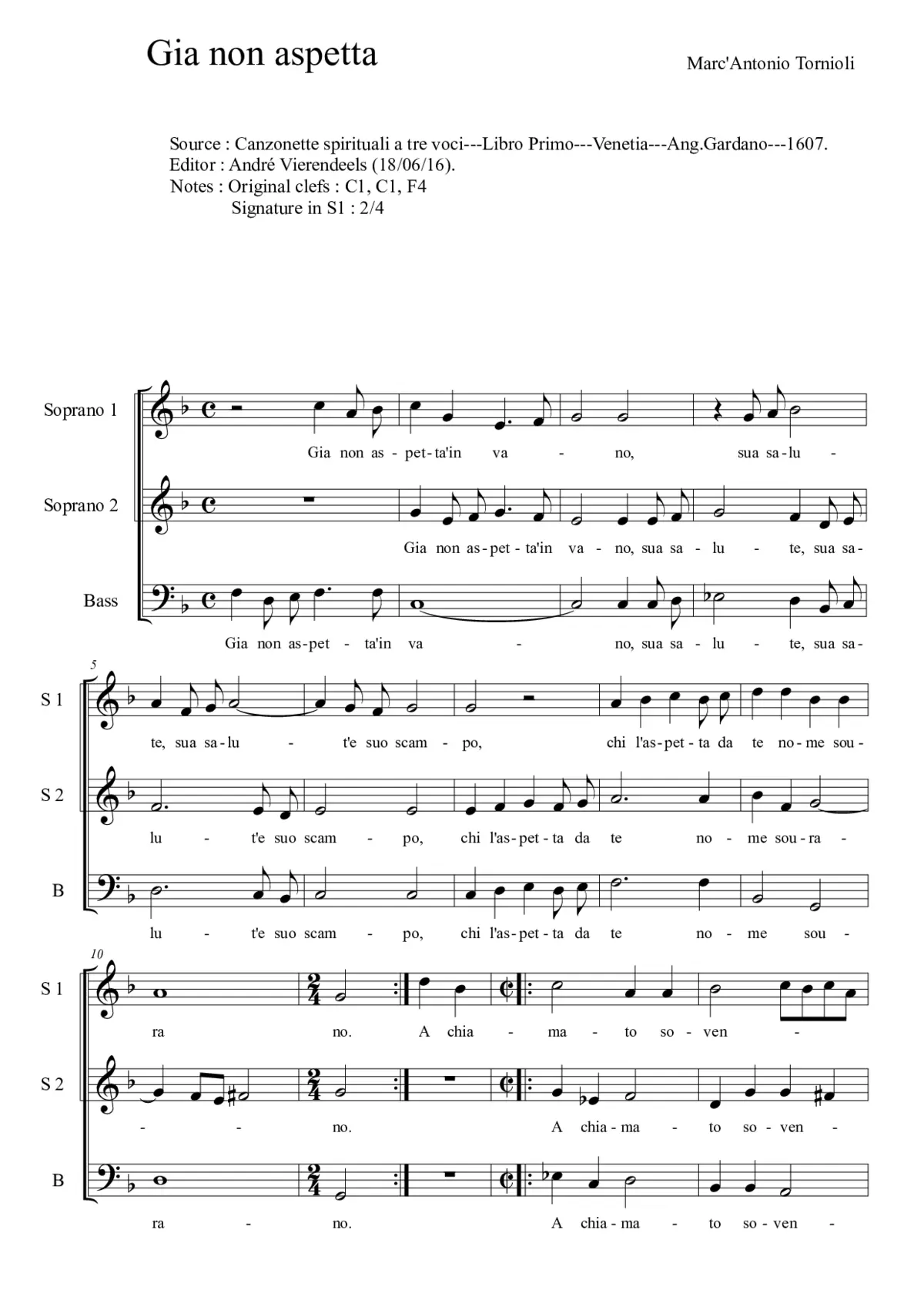 Gia non aspetta in vano - Page 1