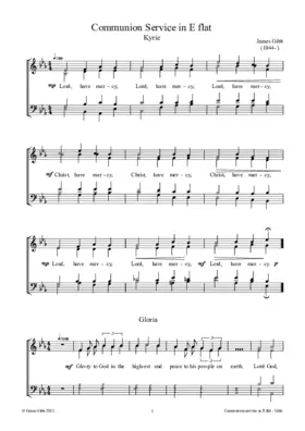 Communion service in E flat