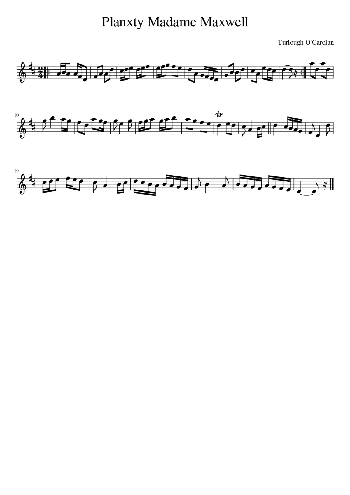 Planxty Madame Maxwell - Page 1