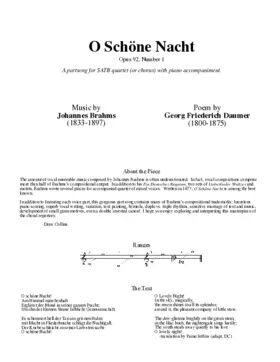 O schöne Nacht, Op. 92, No. 1