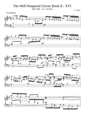 Prelude and Fugue in G minor BWV 885