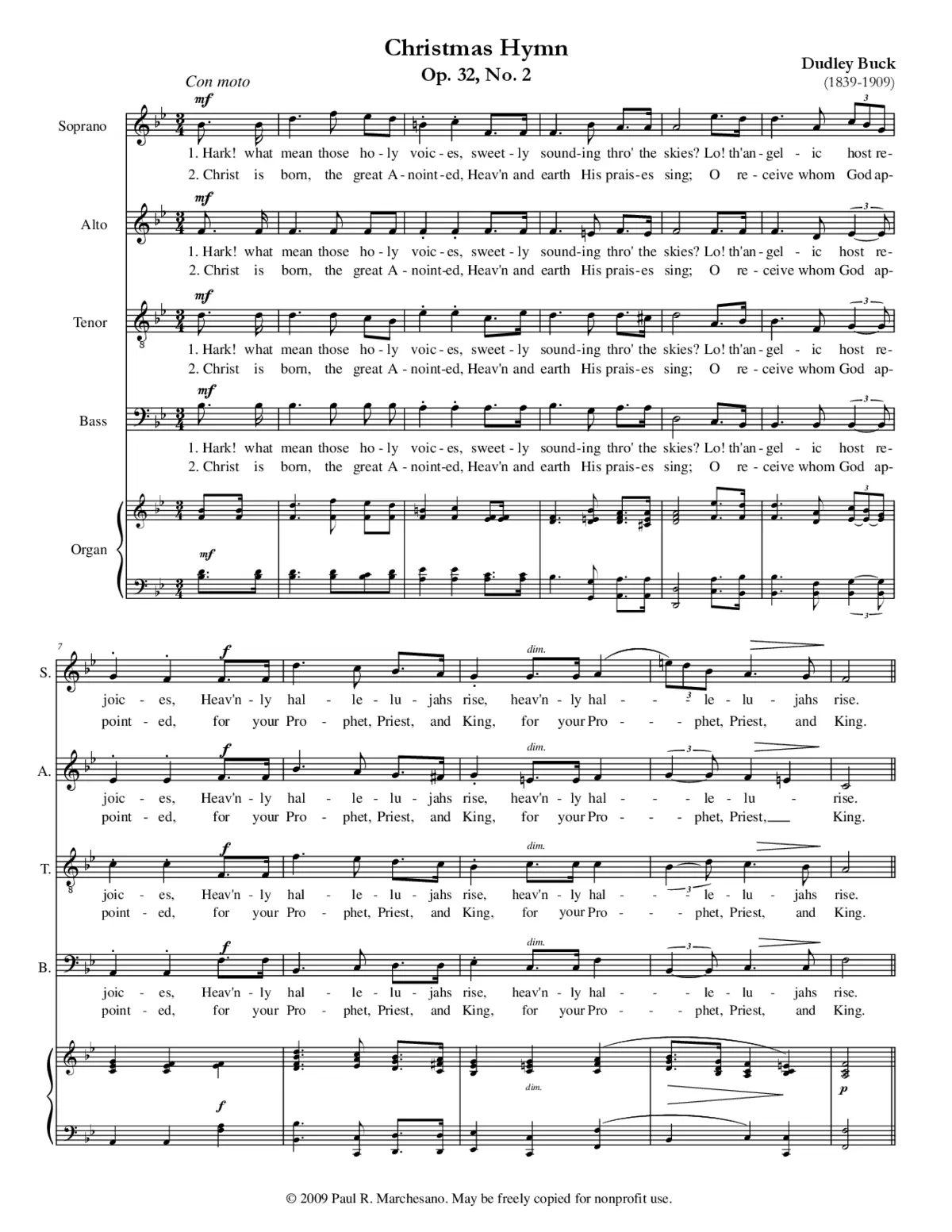 Hark, what mean those holy voices - Page 1
