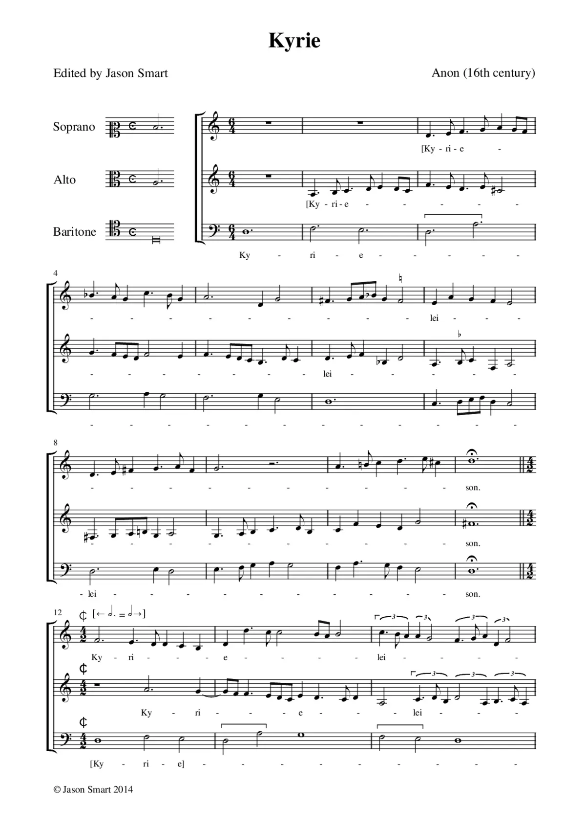 Kyrie (16th cent. English) - Page 1