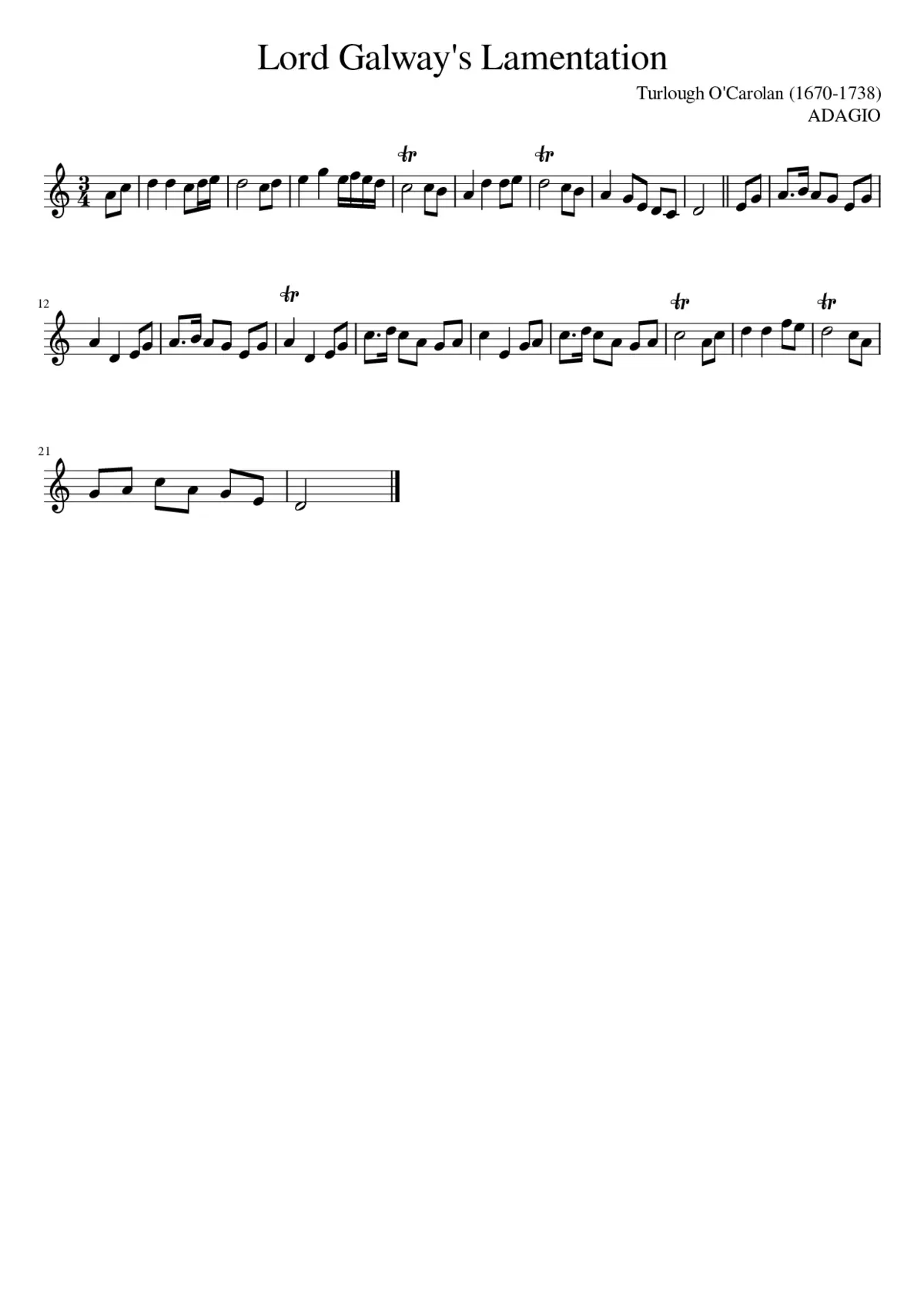 Lord Galway's Lamentation - Page 1