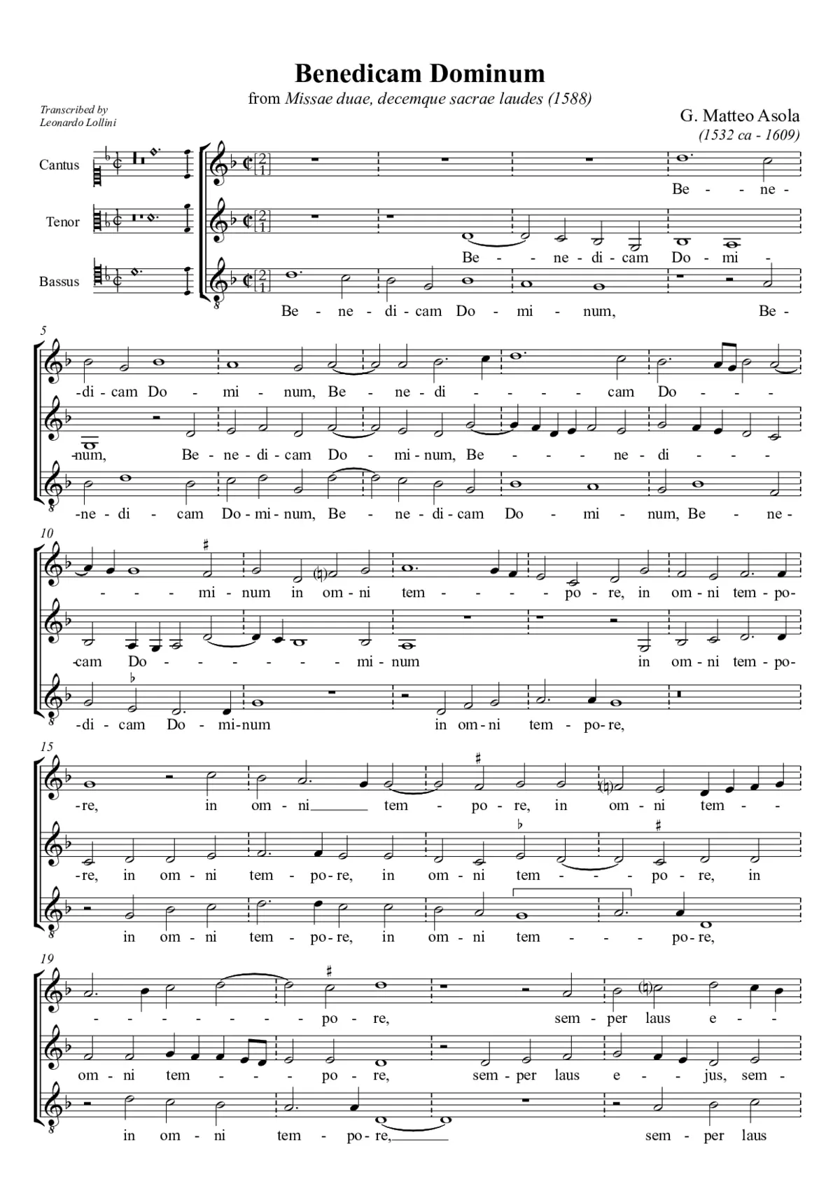 Benedicam Dominum - Page 1