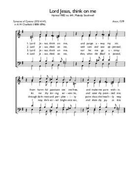 Lord Jesus, think on me