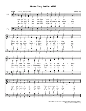 Gentle Mary laid her child