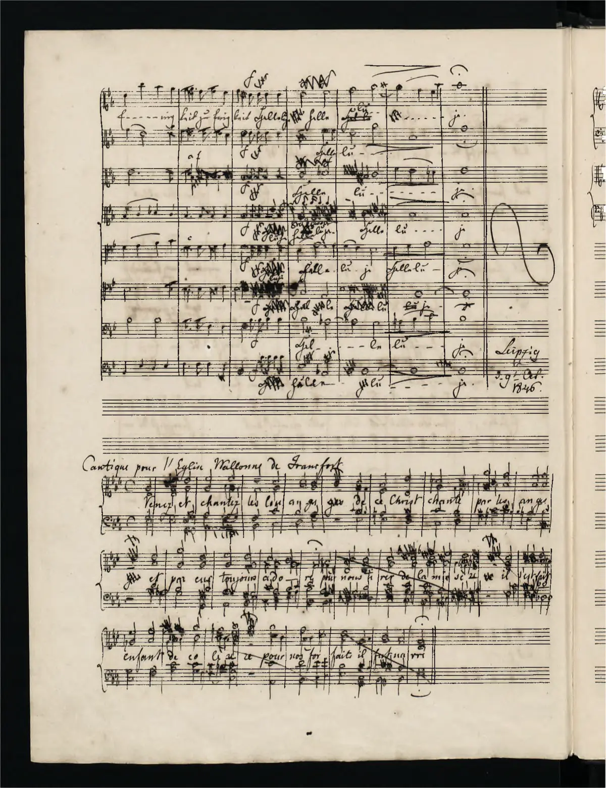 Cantique pour l’église Wallonne de Francfort - Page 1