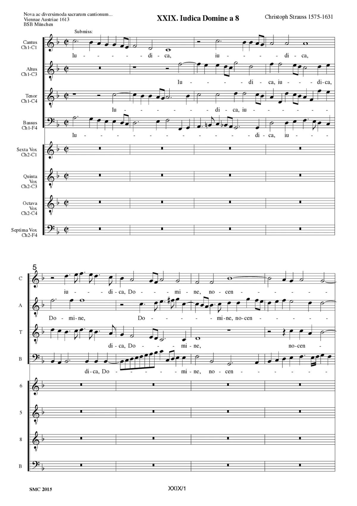Iudica Domine a 8 - Page 1