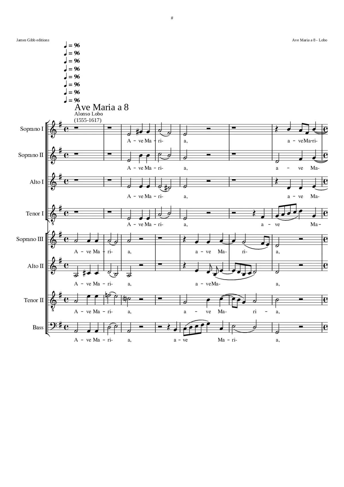 Ave Maria a 8 - Page 1