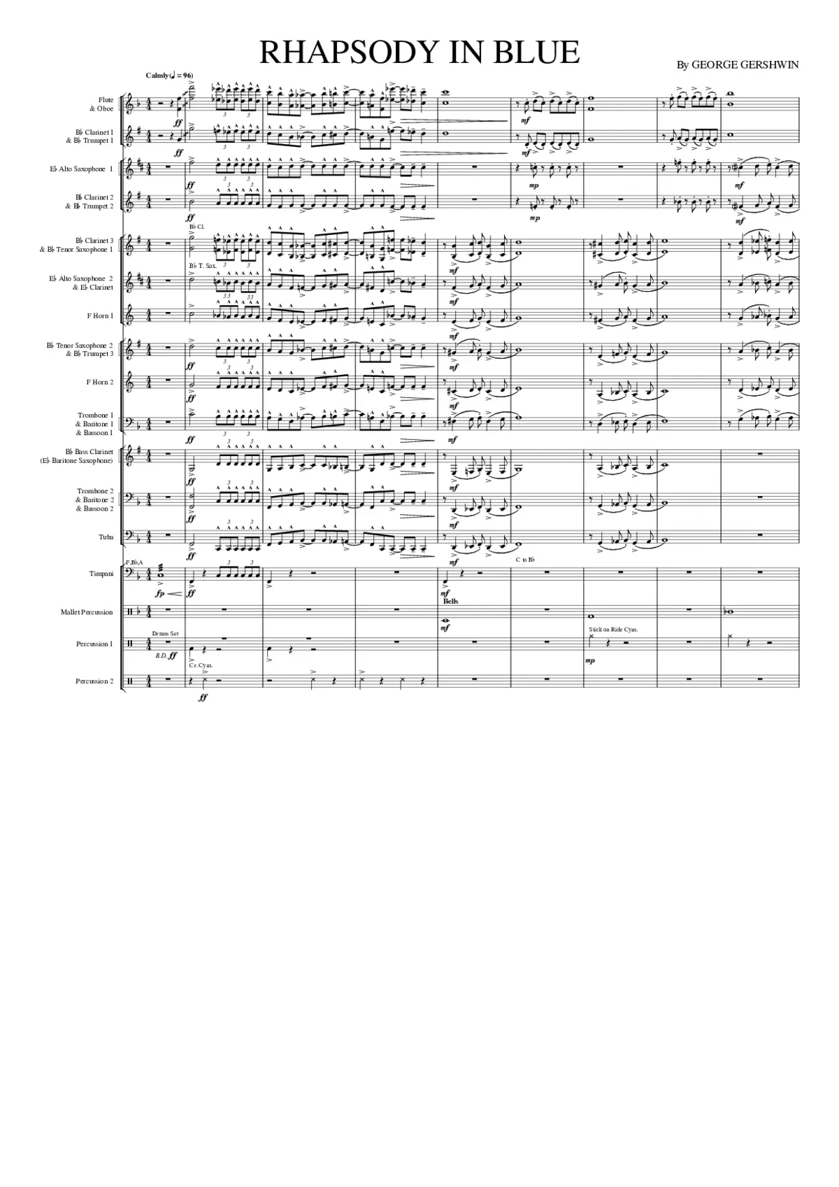 RHAPSODY IN BLUE - Page 1