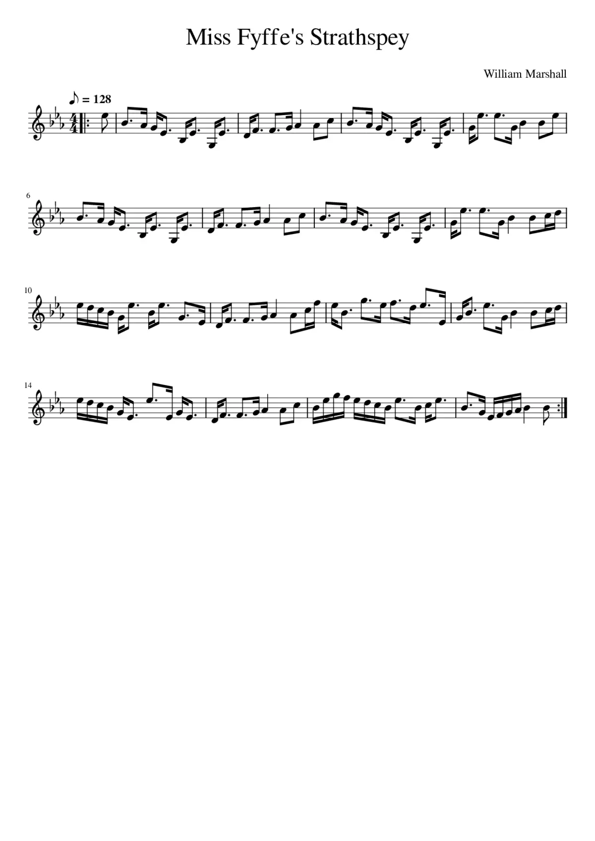 Miss Fyffe's Strathspey - Page 1