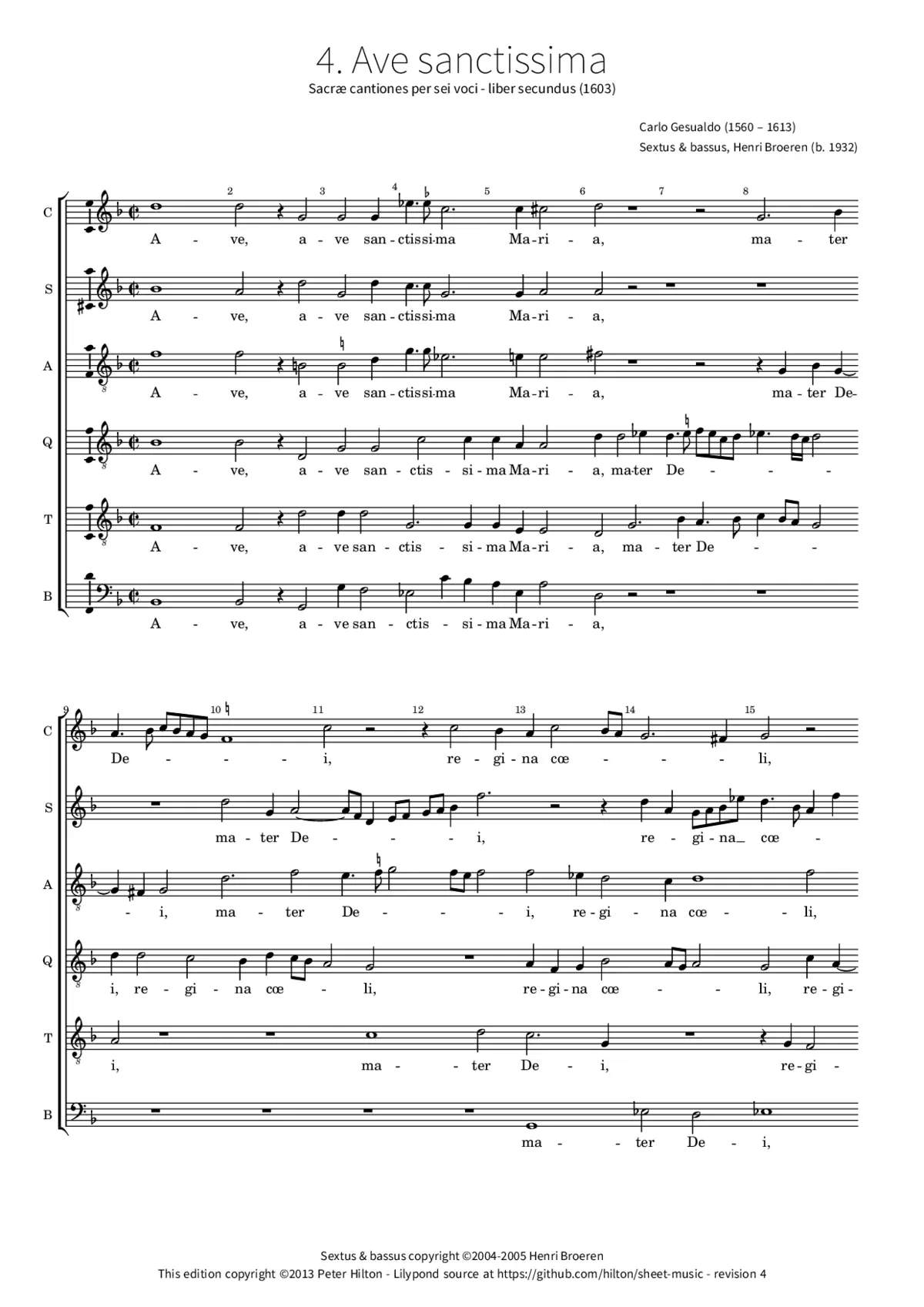 Ave sanctissima - Page 1