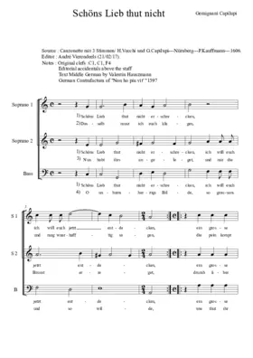 Schöns Lieb thut nicht erschrecken