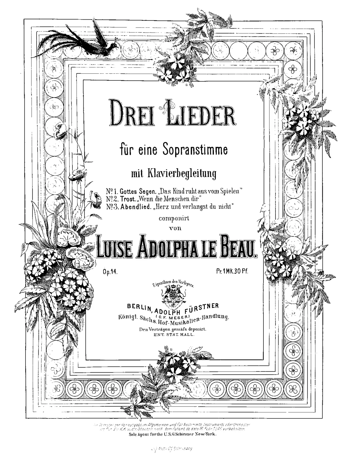 3 Lieder - Page 1