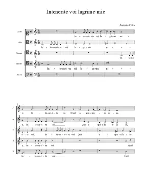 Intenerite voi lagrime mie