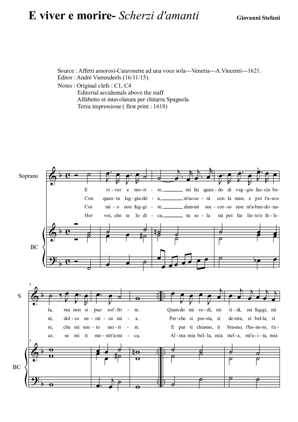 E viver e morire - Scherzi d'amanti - Page 1