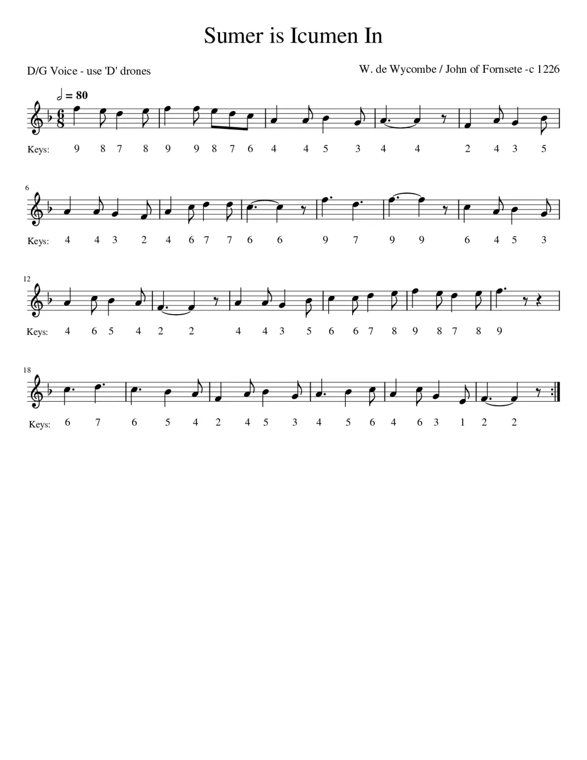 sumer is icumen in - Page 1