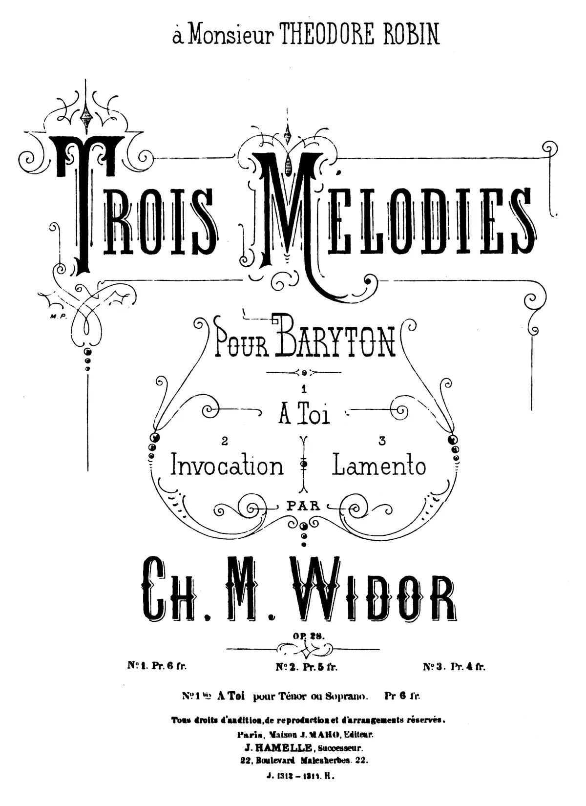 3 Mélodies - Page 1