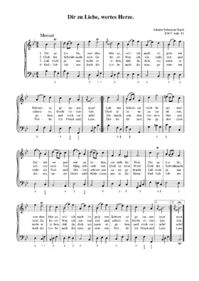 Dir zu Liebe, wertes Herze
