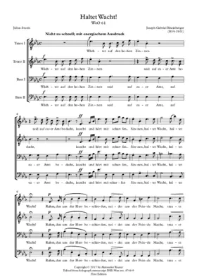 Haltet Wacht, WoO 61