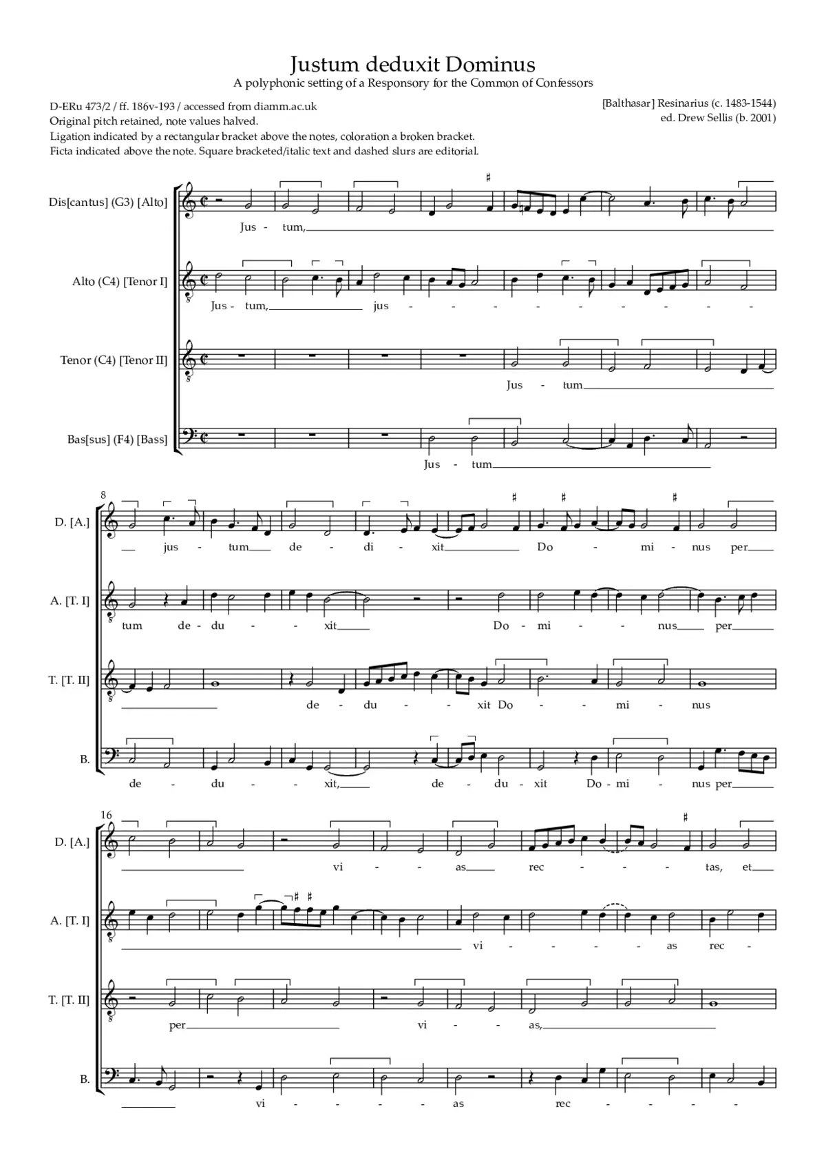 Justum deduxit Dominus - Page 1