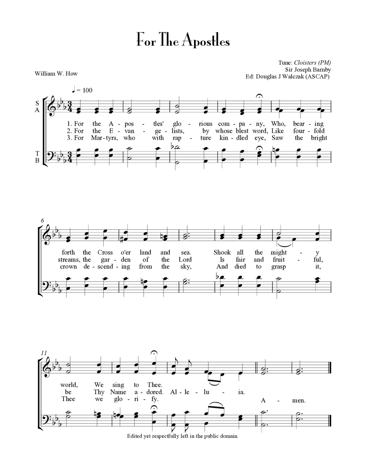 For the apostles' glorious company - Page 1