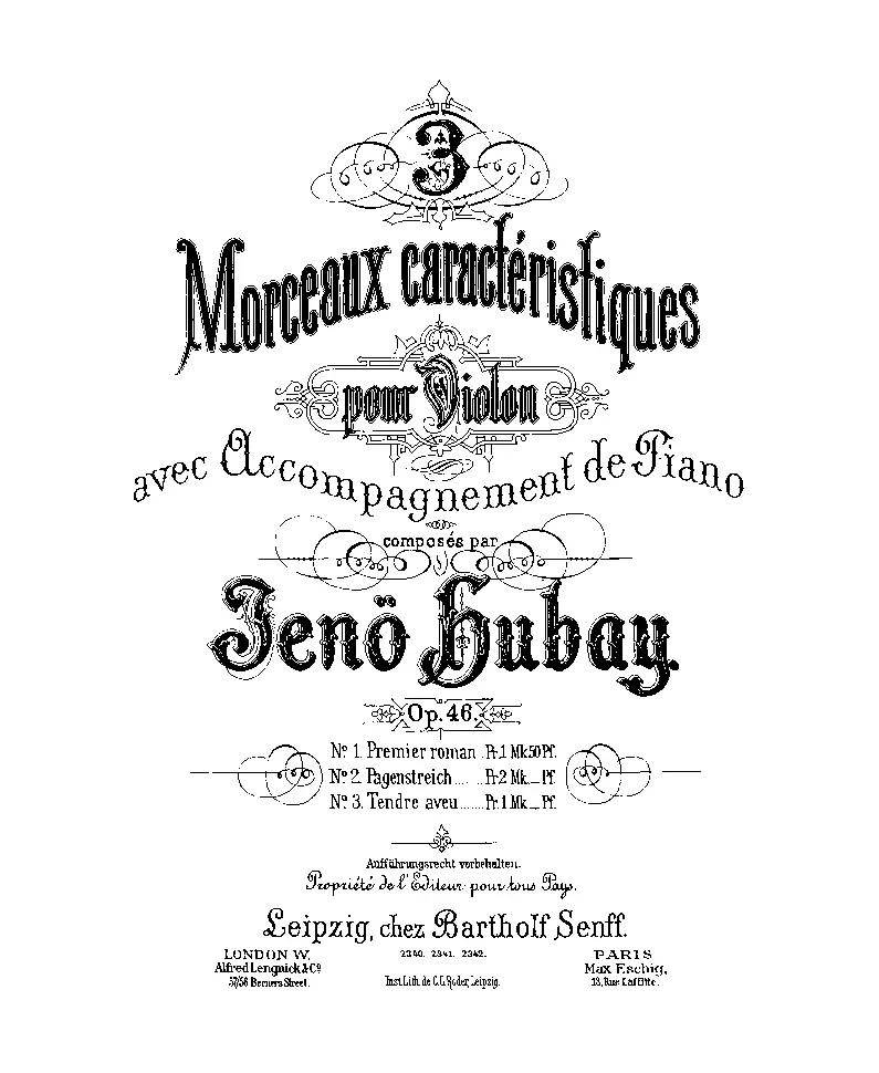 3 Morceaux caractéristiques - Page 1