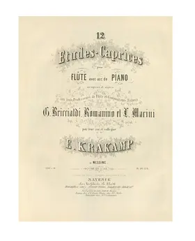 12 Etudes-caprices pour flûte avec accompagnement de piano
