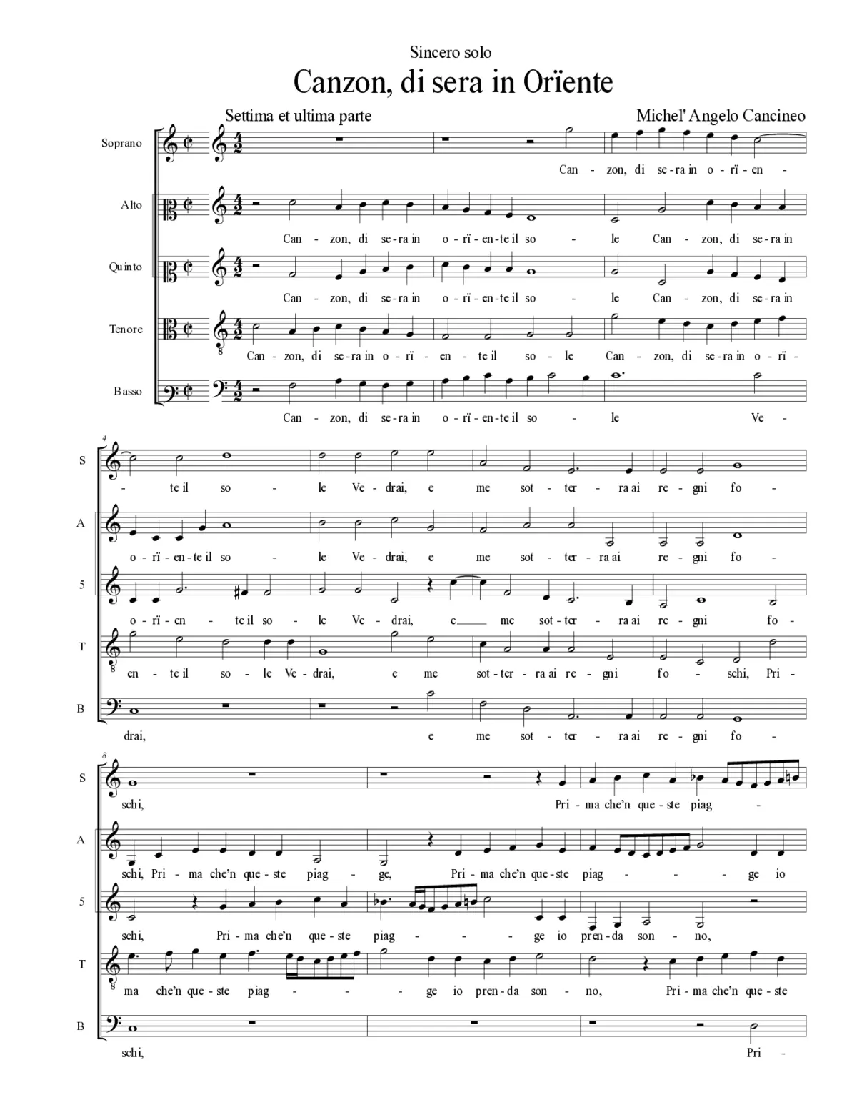 Canzon, di sera in Orïente - Page 1