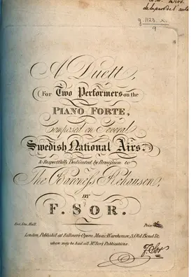 Piano Duet on Swedish National Airs