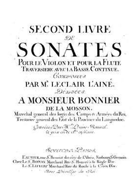 12 Sonatas for Violin or Flute and Continuo (Book II)