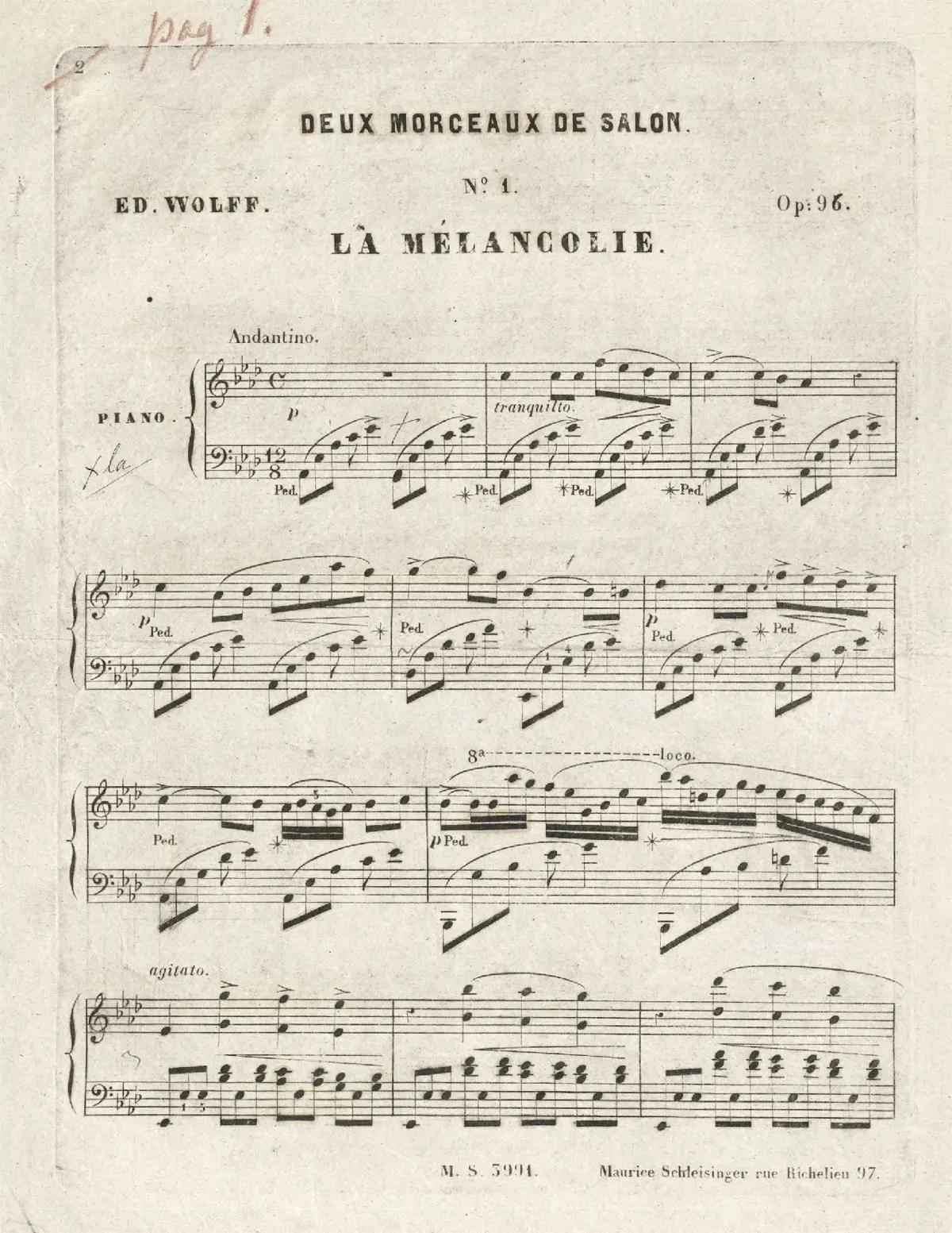 2 Morceaux de Salon - Page 1