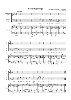 Svrši stopi moje, Op. 19