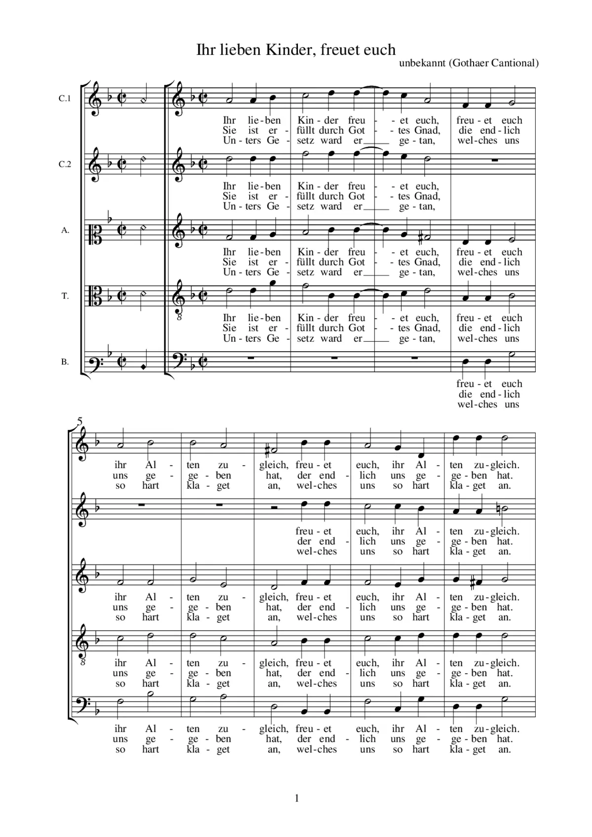 Ihr lieben Kinder freuet euch - Page 1