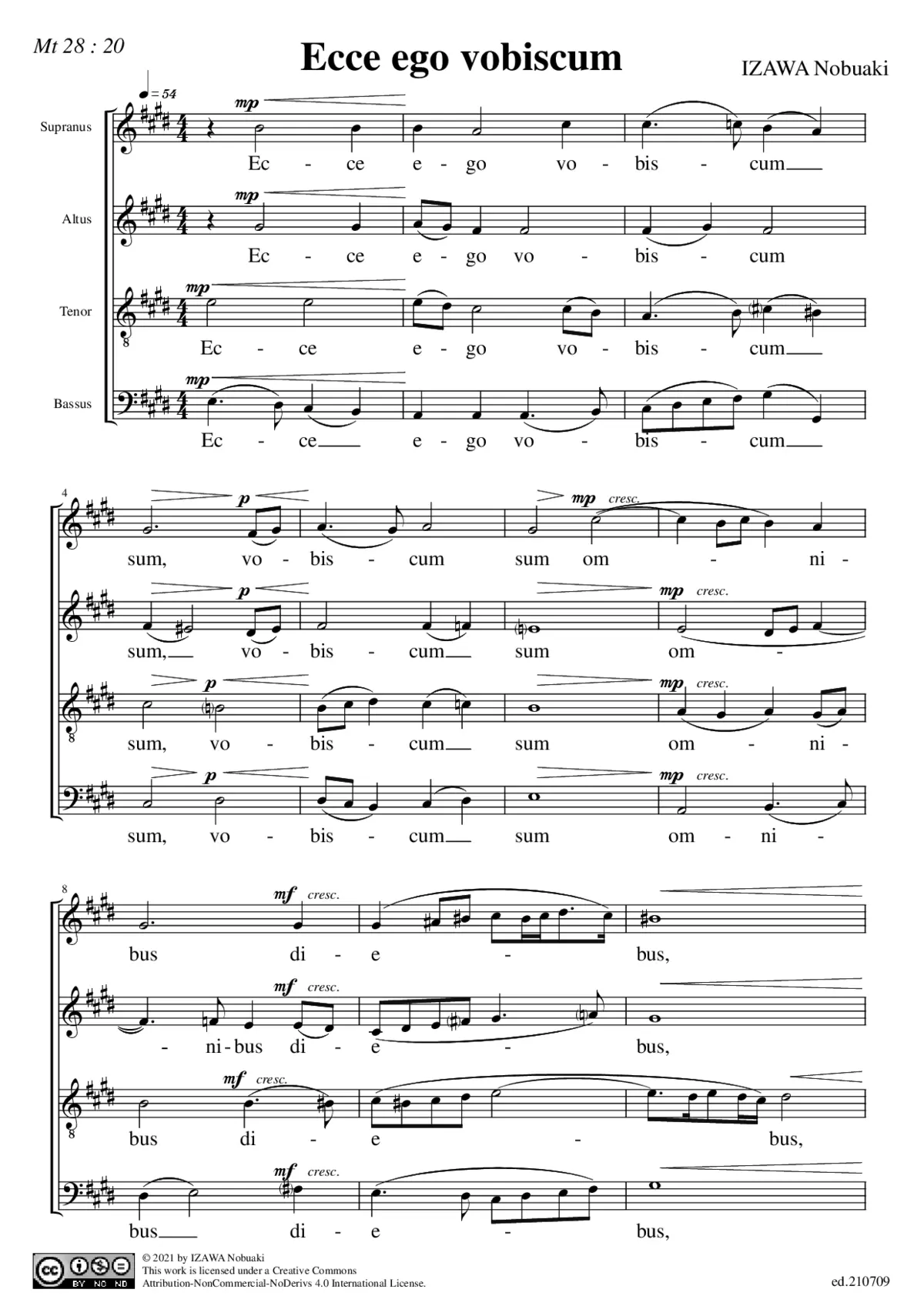 Ecce ego vobiscum - Page 1