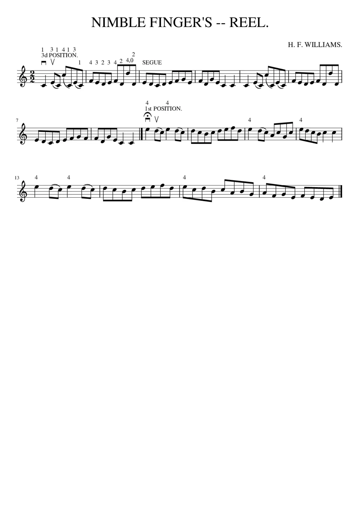 NIMBLE FINGER'S -- REEL. - Page 1