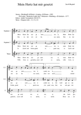 Mein Hertz hat mir gesetzt