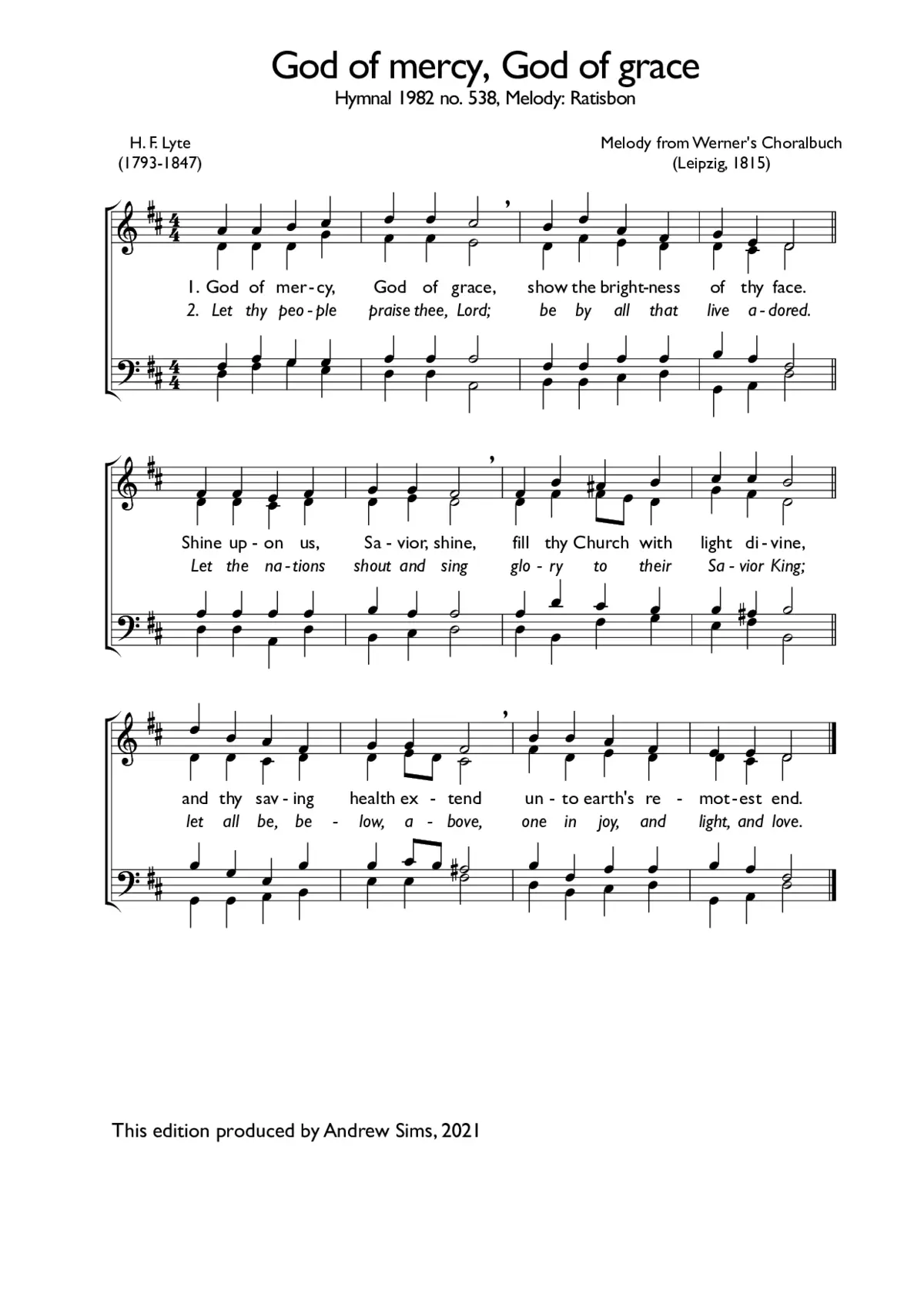 God of mercy, God of grace - Page 1