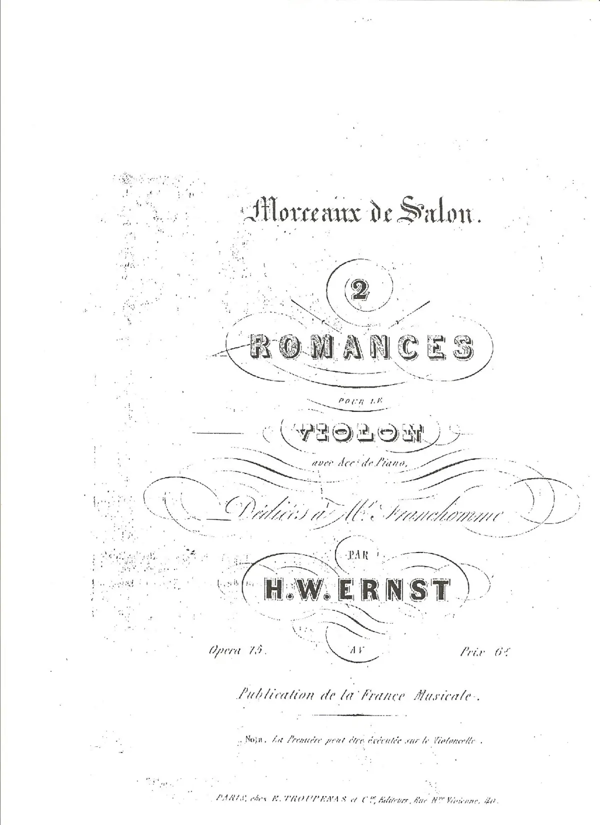 Deux Romances, Op.15 - Page 1