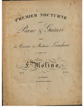 Premier Nocturne pour Piano & Guitare