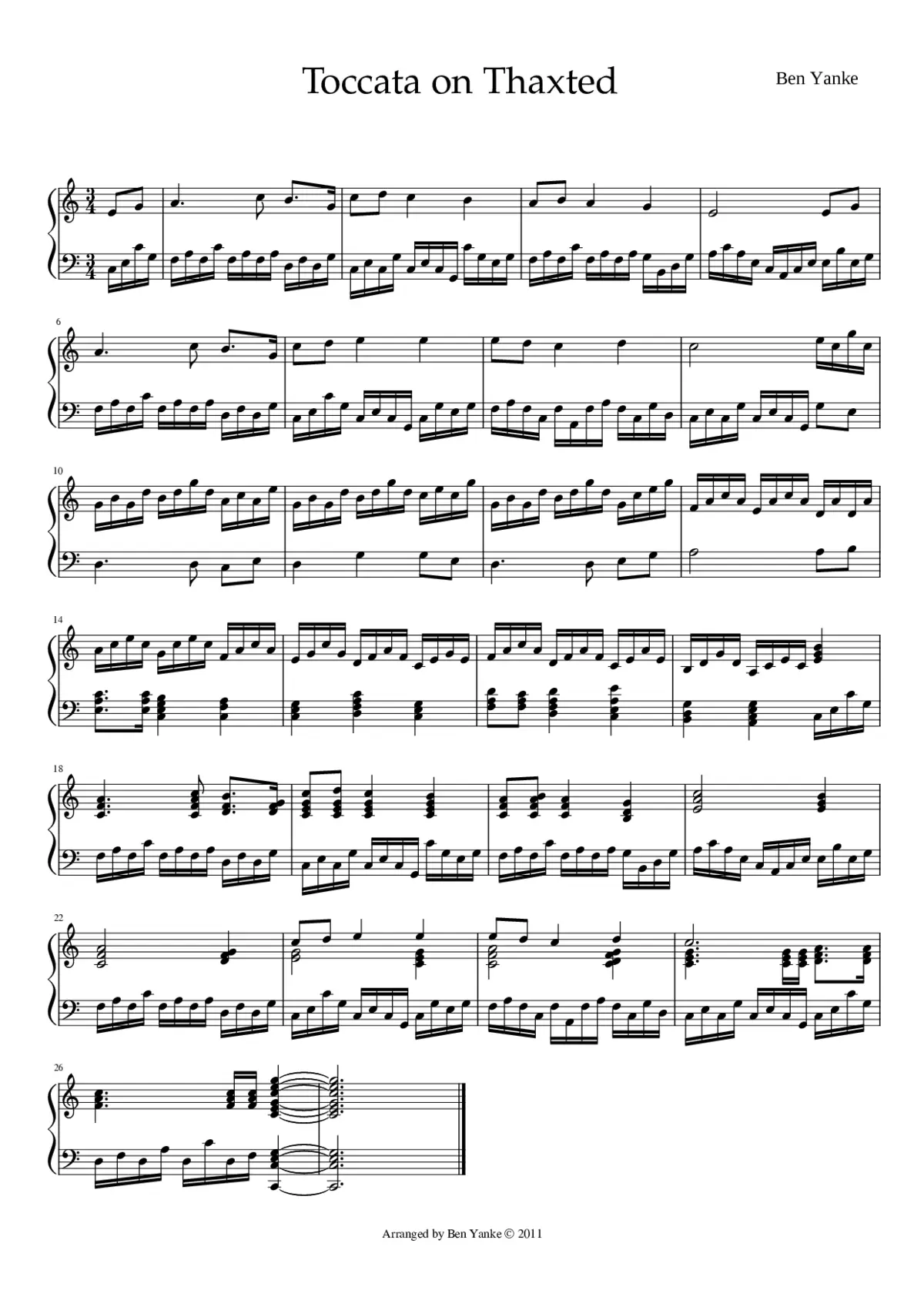 Toccata on Thaxted - Page 1