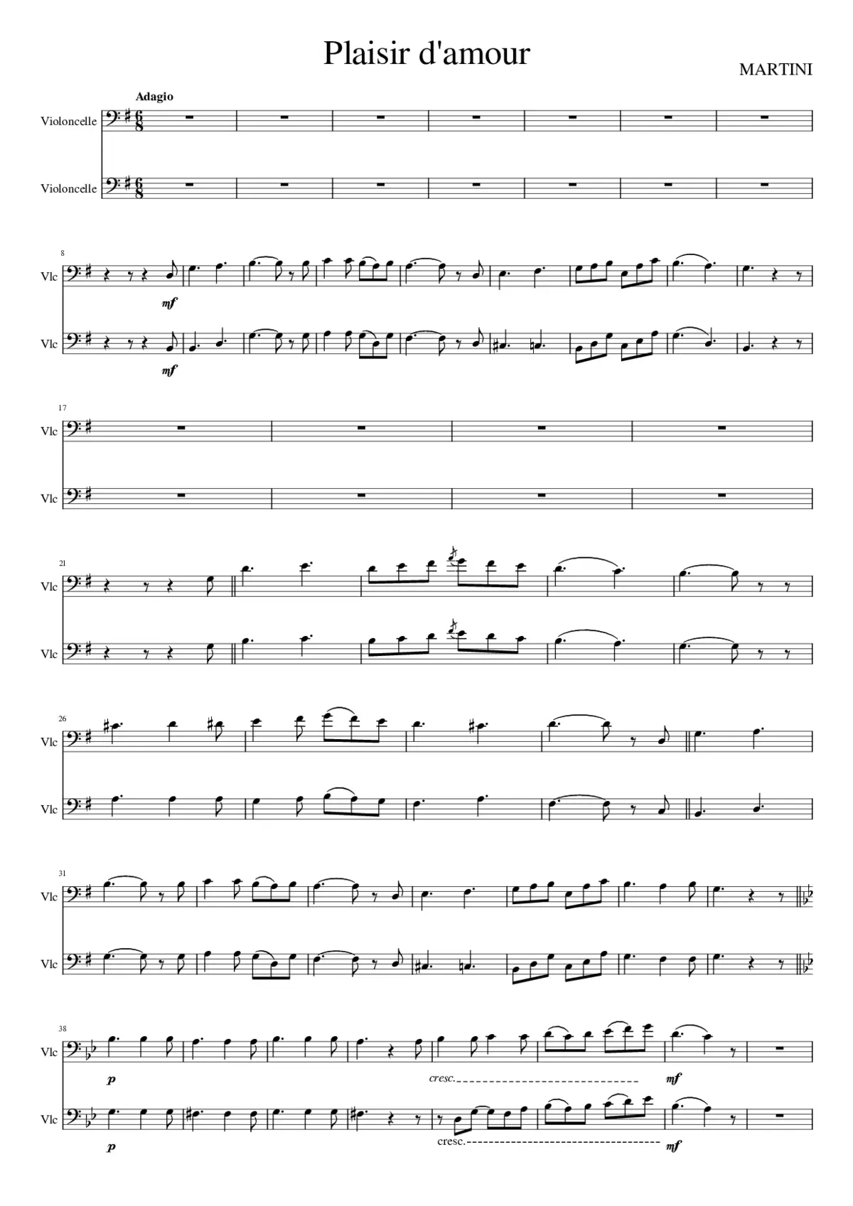 Plaisir d'amour - Page 1