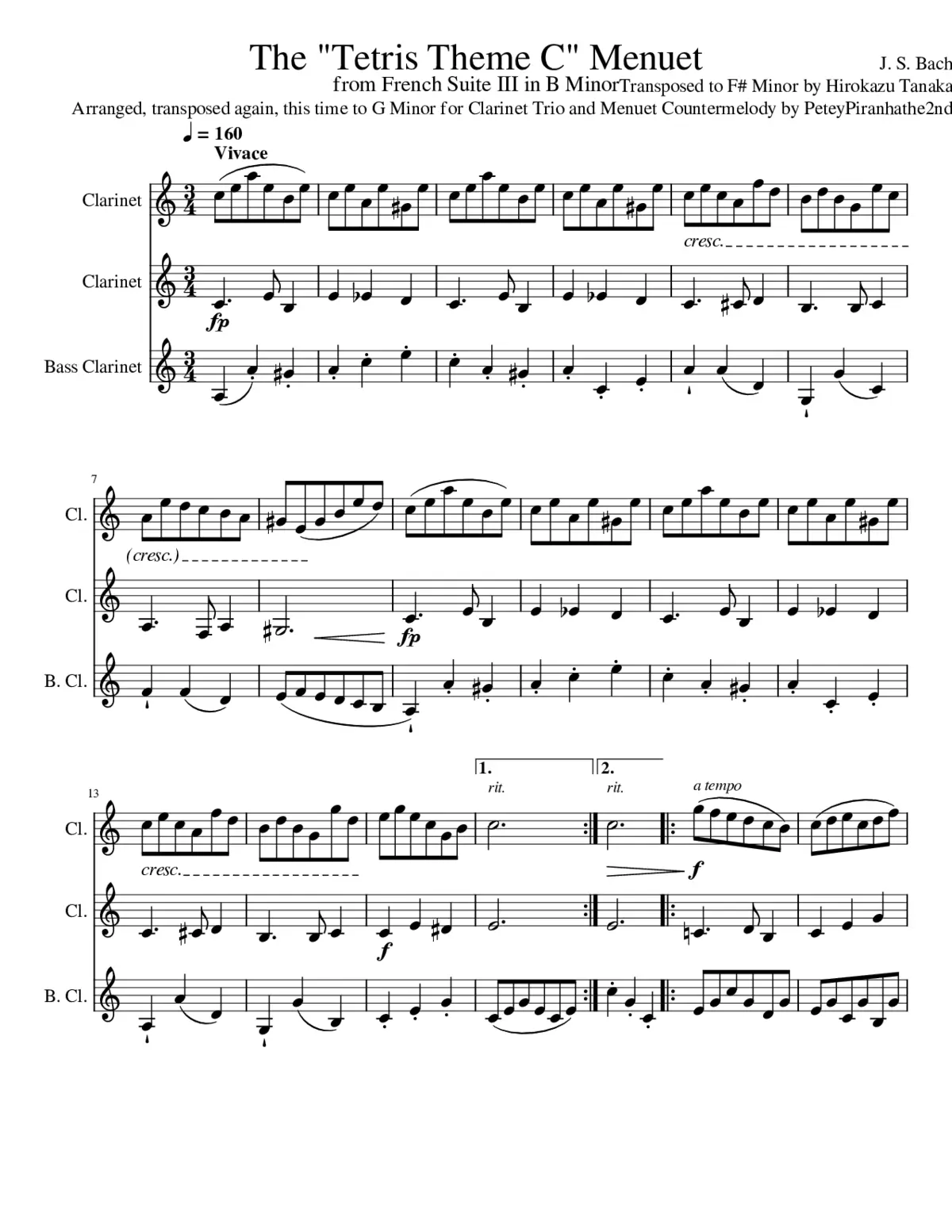 French Suite No.3 in B minor BWV 814 - Page 1