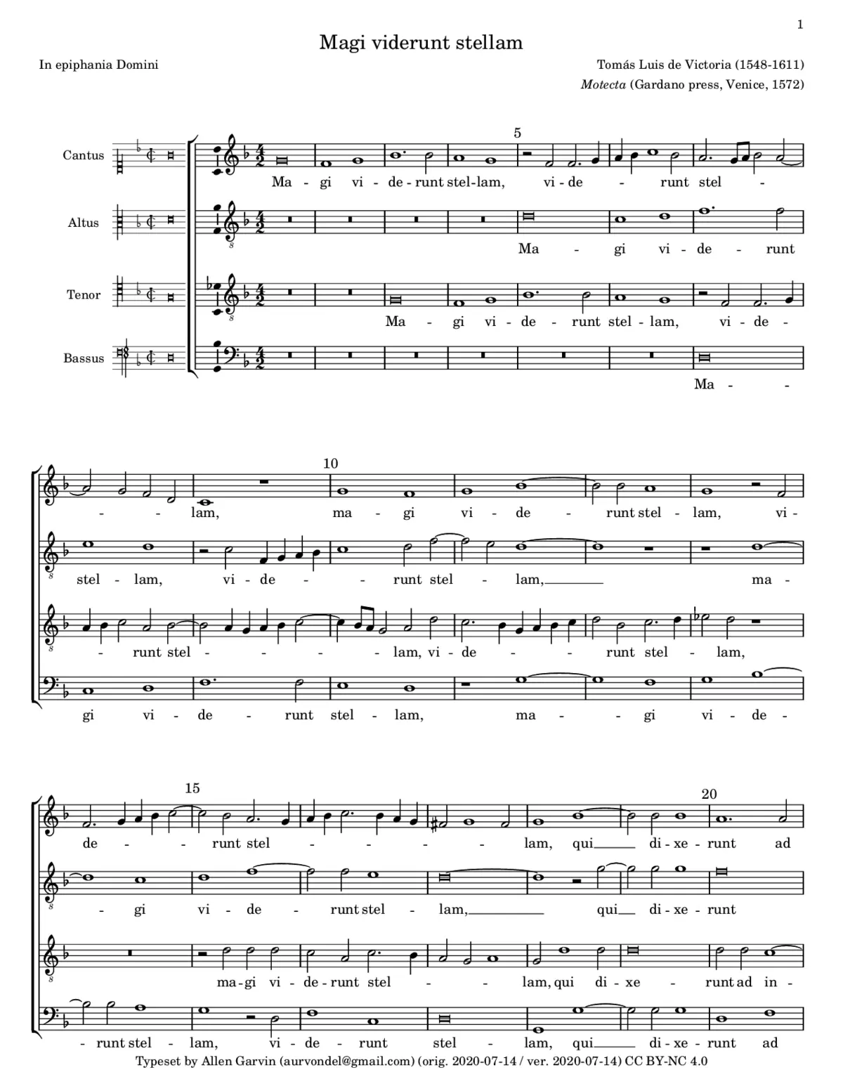 Magi viderunt stellam - Page 1