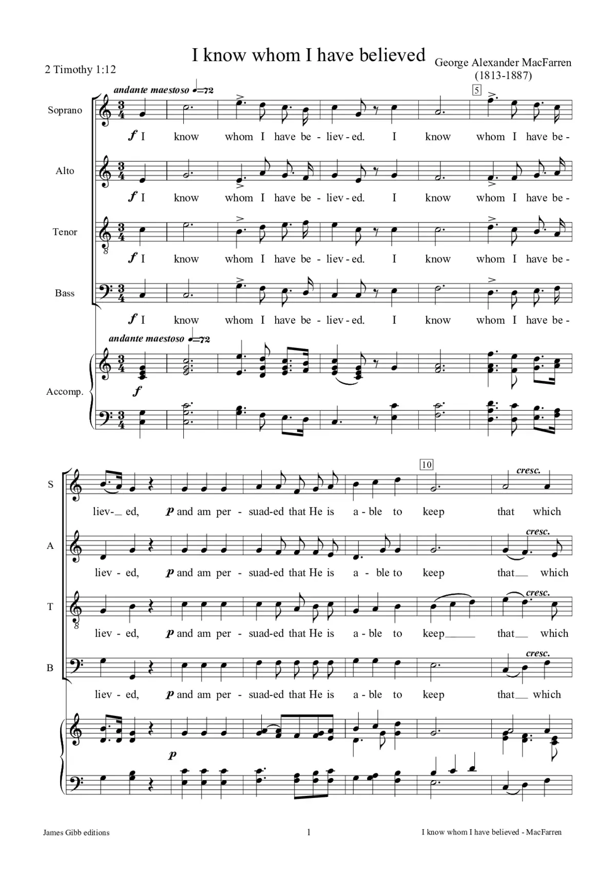I know whom I have believed - Page 1