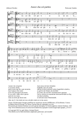 Ancor che col partire